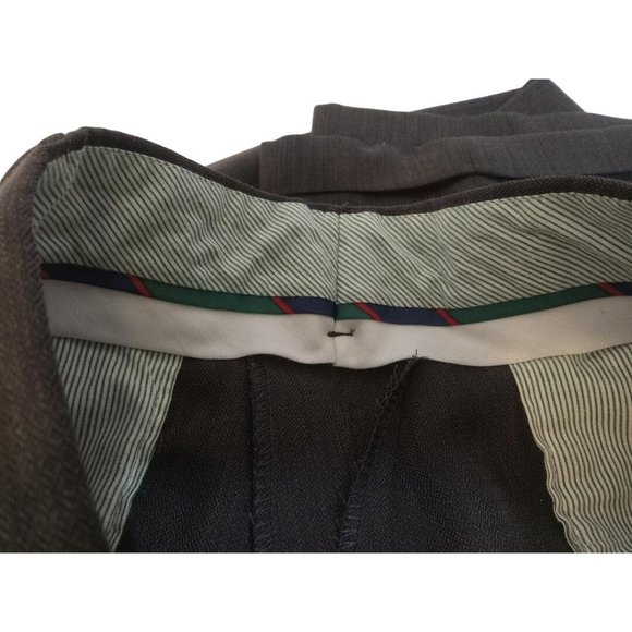 Alexander Julian Colours Dress Pants Slacks Men's Sz 34 X 30 Brown Pleated Front - Picture 6 of 11